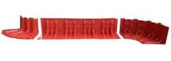 ABS flodbarriere rød H: 52 cm lige