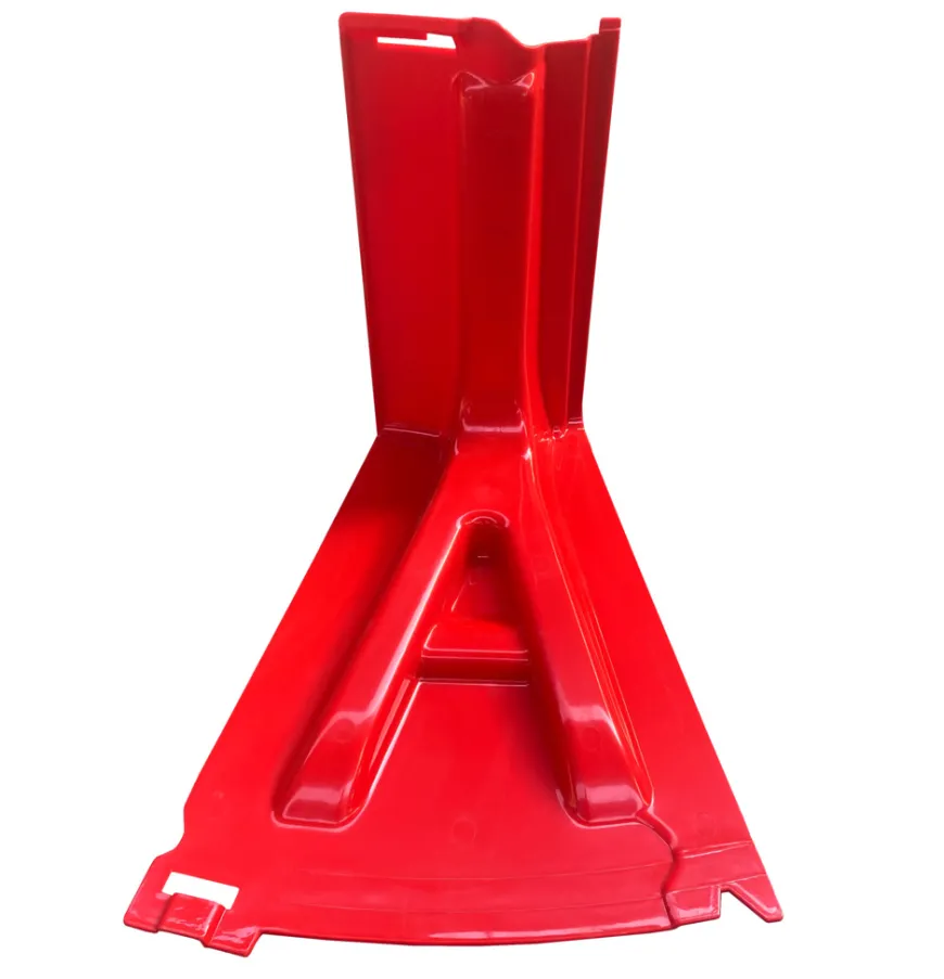 ABS flodbarriere rød H: 52 cm udvendig kurve