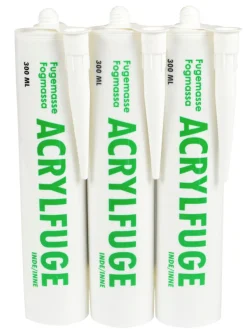 Acrylfugemasse hvid 3 x 300 ml