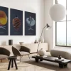 Akustikbillede Art-Acoustic ægget 60 x 120 cm - mørk grå