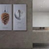 Akustikbillede Art-Acoustic ægget 60 x 120 cm - lys grå