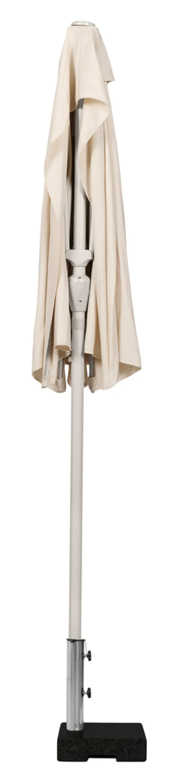 Altanparasol m/krank sandgrå B270 x D135 x H234 cm
