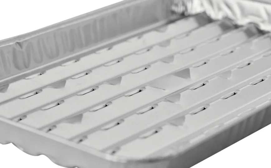 Alubakke med huller 34,2 x 22,8 cm 5 stk. - Grillexpert®
