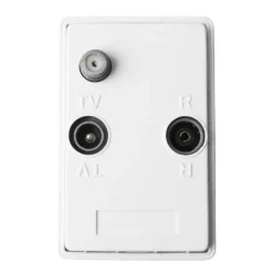 Antenneudtag radio/TV/data hvid