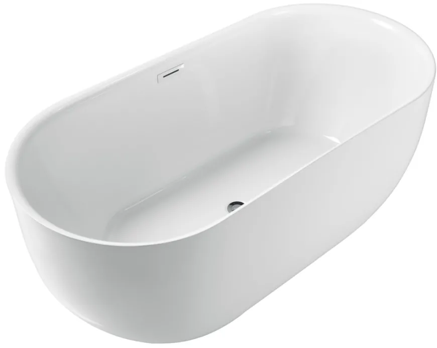 Badekar ovalt fritstående L170 x B78 x H60 cm