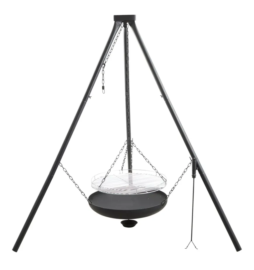 Bålsted tripod med bålfad og rist Ø55 cm - Grillexpert®