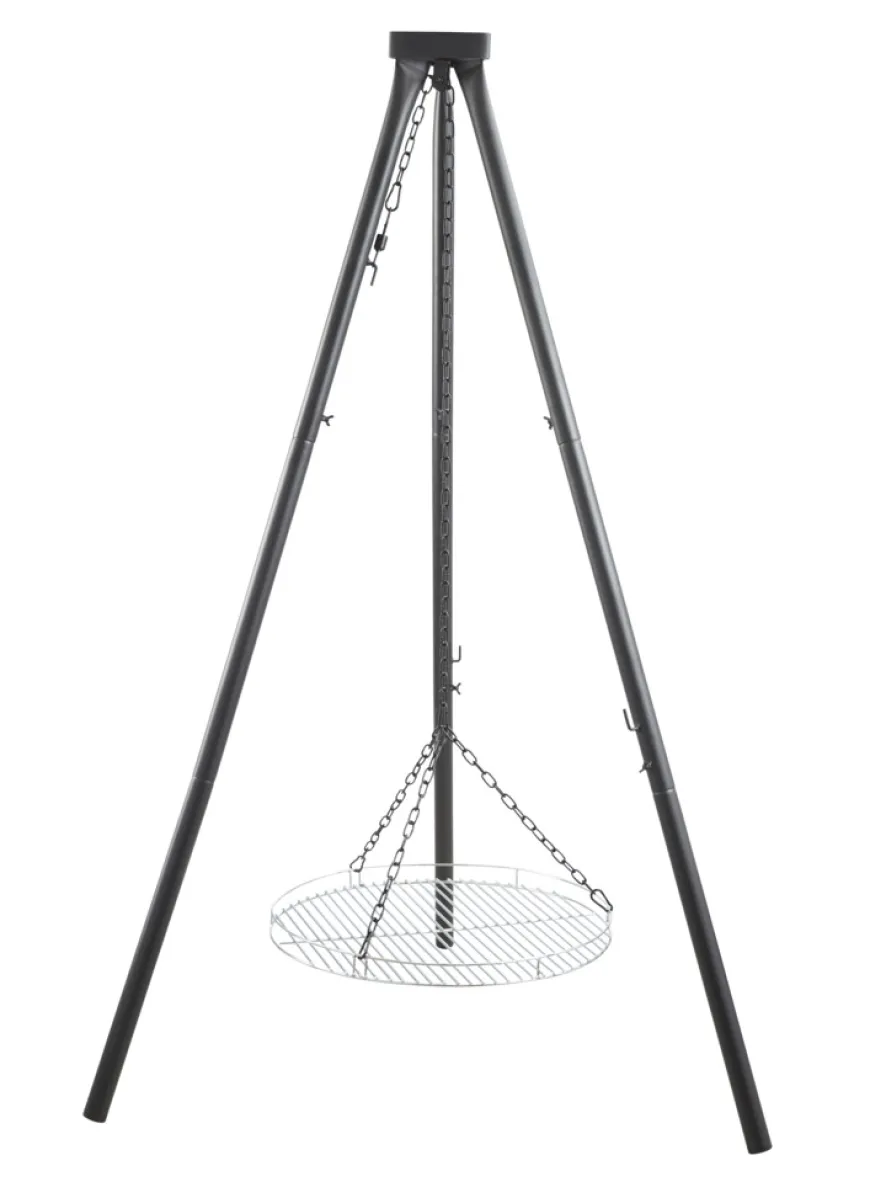 Bålsted tripod med bålfad og rist Ø55 cm - Grillexpert®