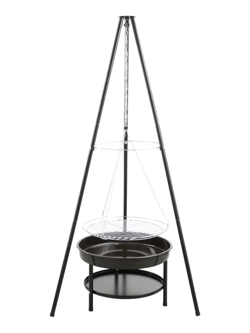 Bålsted tripod med bålfad og rist - Grillexpert®