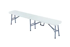 Bænk foldbar 184 cm hvid - Sunlife®