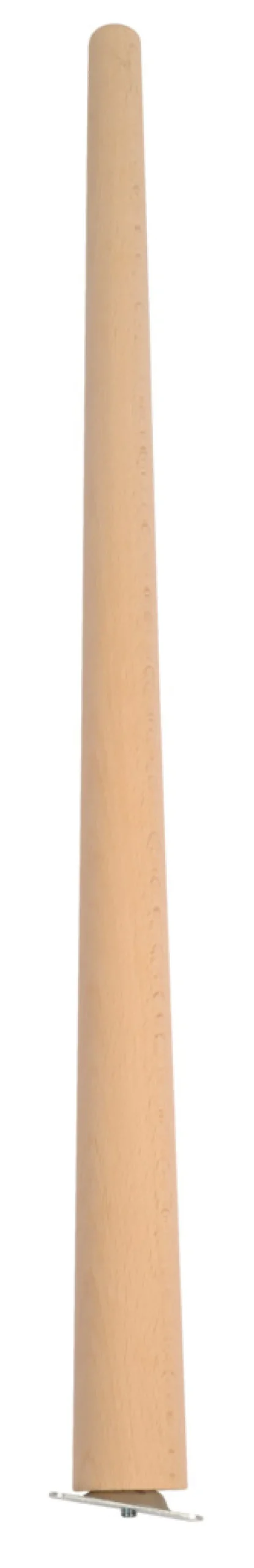 Bordben skråtstillet Ø25/45 mm x 80 cm bøg