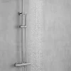 Brusesæt m/termostat Ø250 mm børstet stål