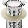 Bundventil uden overløb Push pop-up 1 1/4" krom