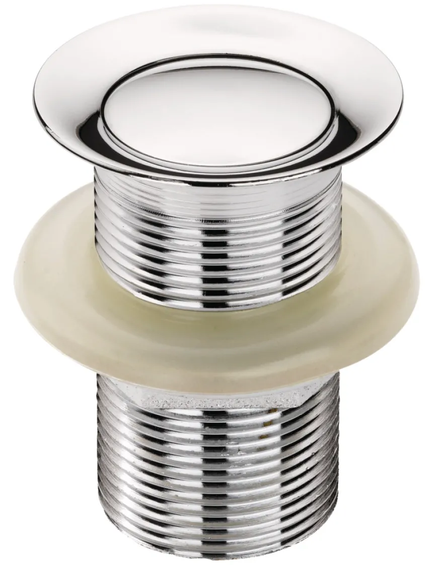 Bundventil uden overløb Push pop-up 1 1/4" krom