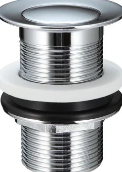 Bundventil uden overløb Push pop-up 1 1/4" krom