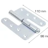 Dørhængsel højre 110 mm 2 stk.