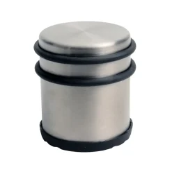 Dørstopper fritstående Ø62 x 75 mm børstet stål