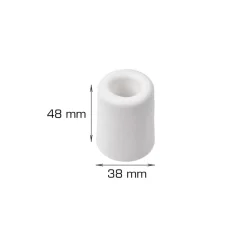 Dørstopper Ø38 x H48 mm hvid plast