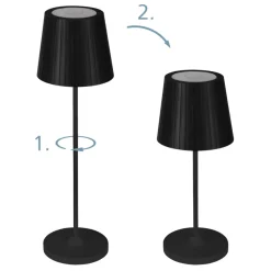 Eglo Cabozo bordlampe genopladelig sort