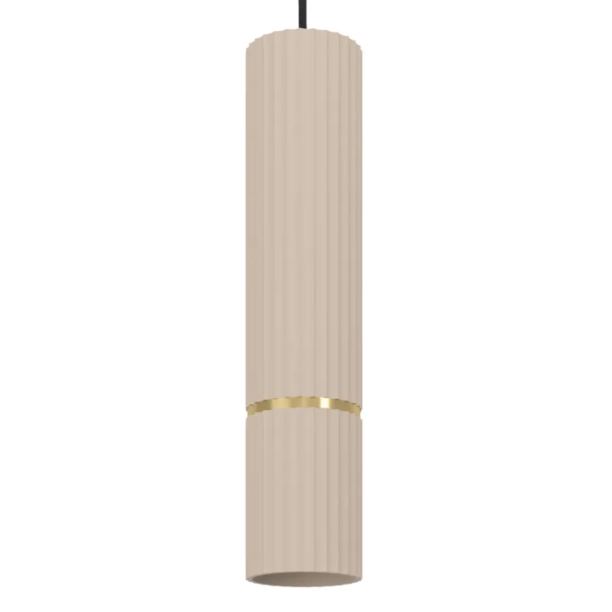 Eglo Caminia pendel sand/børstet messinglook Ø6 cm