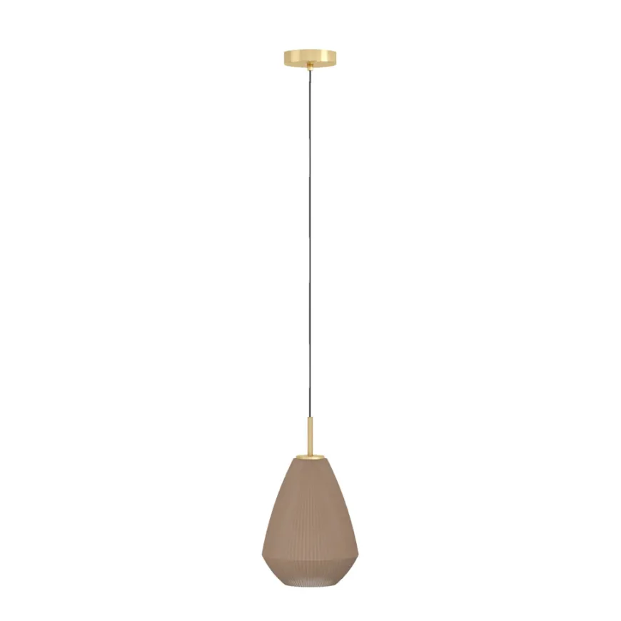 Eglo Caprarola pendel sand/messingfinish Ø20 cm