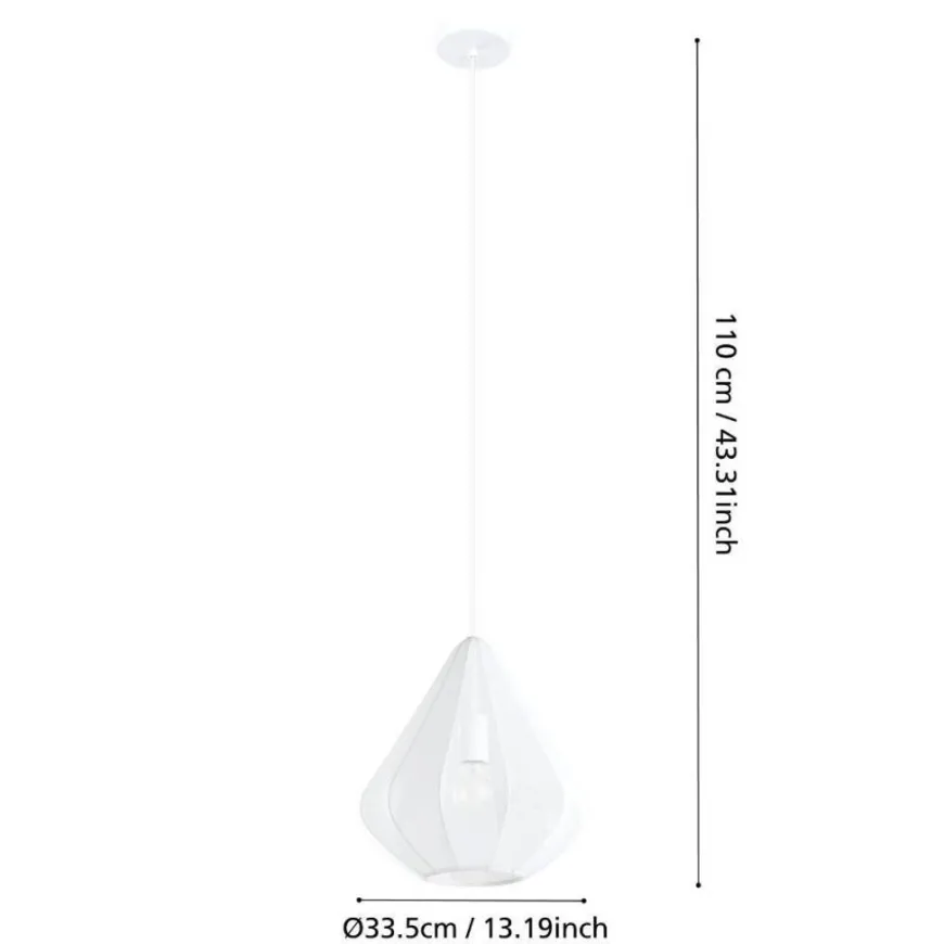 Eglo Dolwen pendel hvid Ø33,5 cm