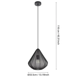 Eglo Dolwen pendel sort Ø33,5 cm