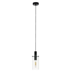 Eglo Montefino pendel sort/klar Ø11 cm