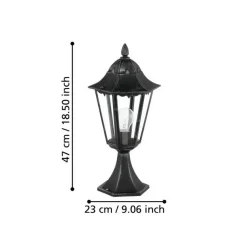 Eglo Navedo udendørslampe sort/sølv 47 cm