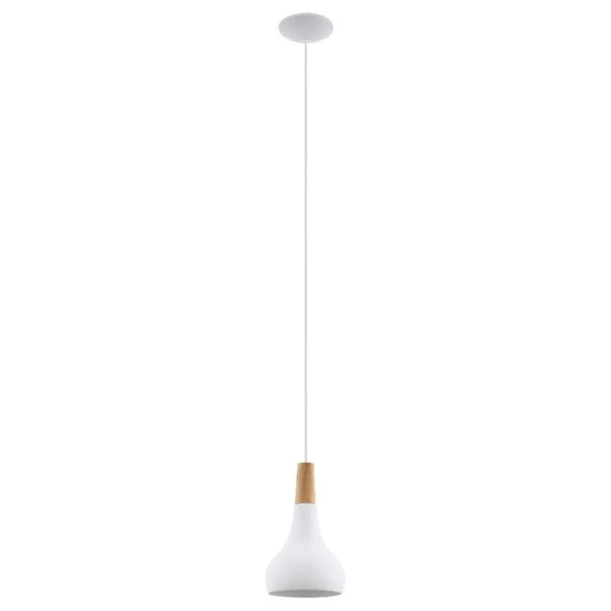 Eglo Sabinar pendel hvid/brun Ø18 cm