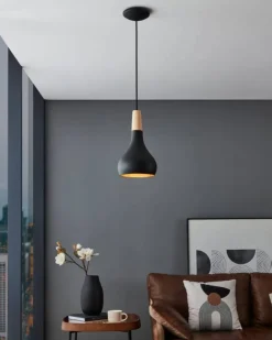 Eglo Sabinar pendel sort/brun Ø18 cm