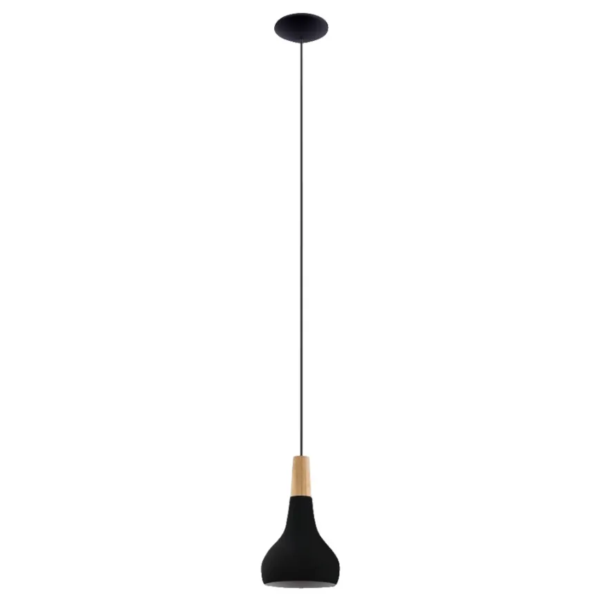 Eglo Sabinar pendel sort/brun Ø18 cm