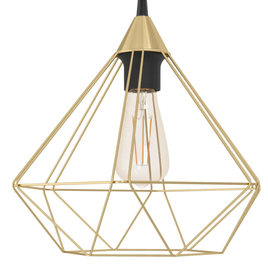 Eglo Tarbes pendel børstet messingfinish Ø32,5 cm