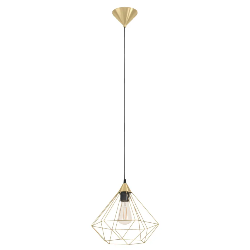Eglo Tarbes pendel børstet messingfinish Ø32,5 cm