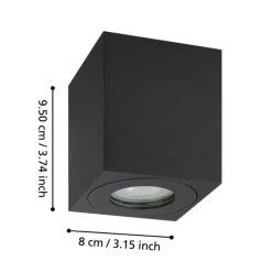 Eglo Torrecola loftlampe firkantet sort