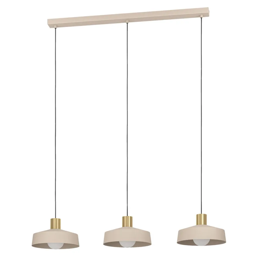 Eglo Valdiola langbordspendel sand/messingfinish 93 cm