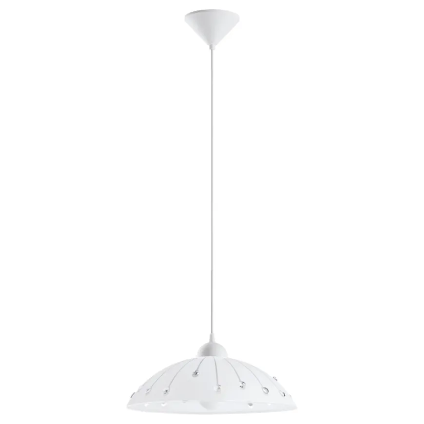 Eglo Vetro pendel hvid/klar Ø35 cm