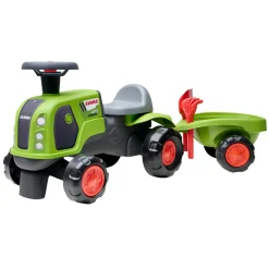 Falk Claas-traktor m/vogn, rive, skovl, rat og horn