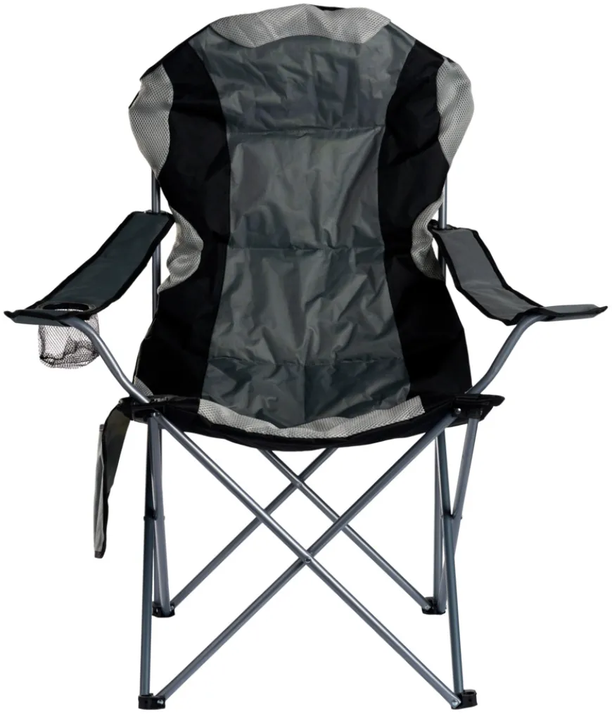 Festivalstol m/kopholder Osaka grå/sort - Sunlife®
