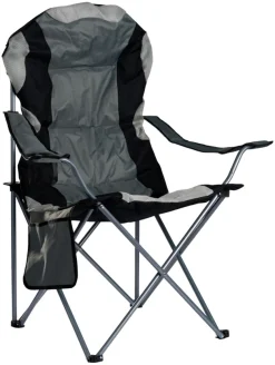 Festivalstol m/kopholder Osaka grå/sort - Sunlife®