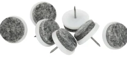 Filtpuder med søm Ø24 mm grå - 24 stk.