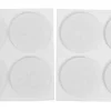 Filtpuder selvklæbende Ø28 mm hvid - 8 stk.