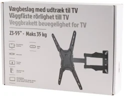 Fladskærmsbeslag med udtræk og kip 23-55