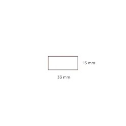 Forrammeliste fyr - 15 x 33 x 3000 mm