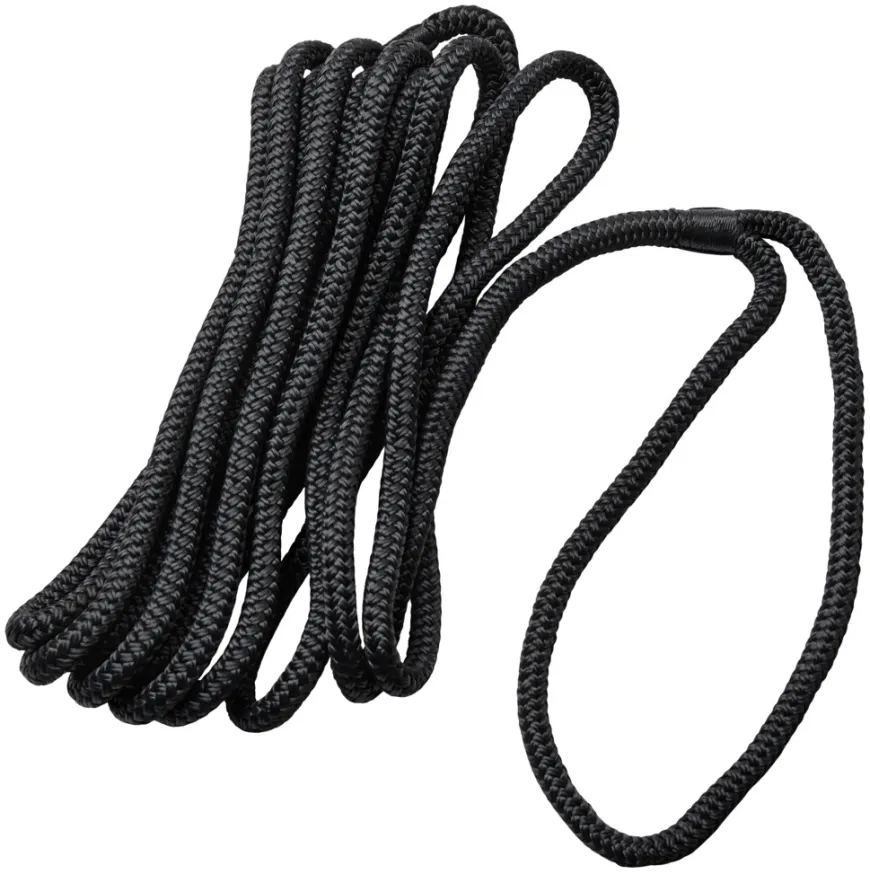 Fortøjningsline sort Ø12 mm x 6 meter