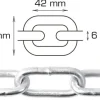 Galvaniseret kæde langleddet Ø6 mm x 5 meter