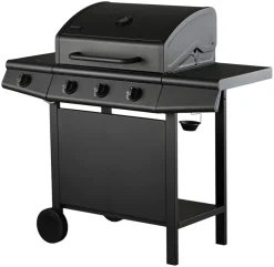 Gasgrill 3 brændere og sidebrænder sort - Grillexpert®