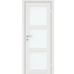 Glasdør Fashion 3 hvidmalet 82,5 x 204 cm