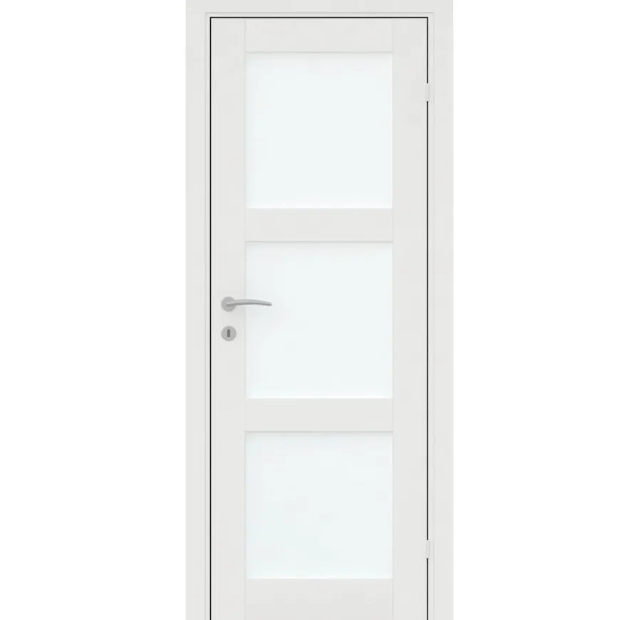 Glasdør Fashion 3 hvidmalet 82,5 x 204 cm