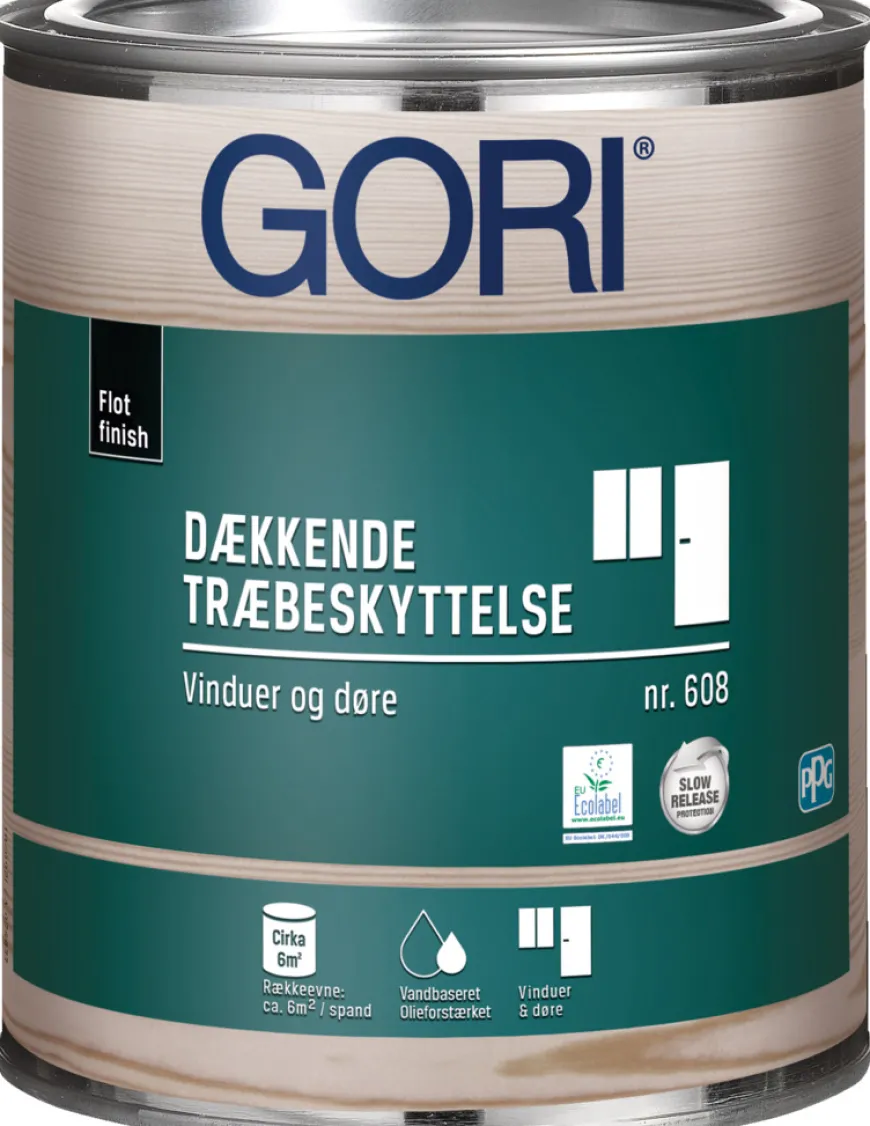 GORI 608 dækkende træbeskyttelse hvid 0,75 liter
