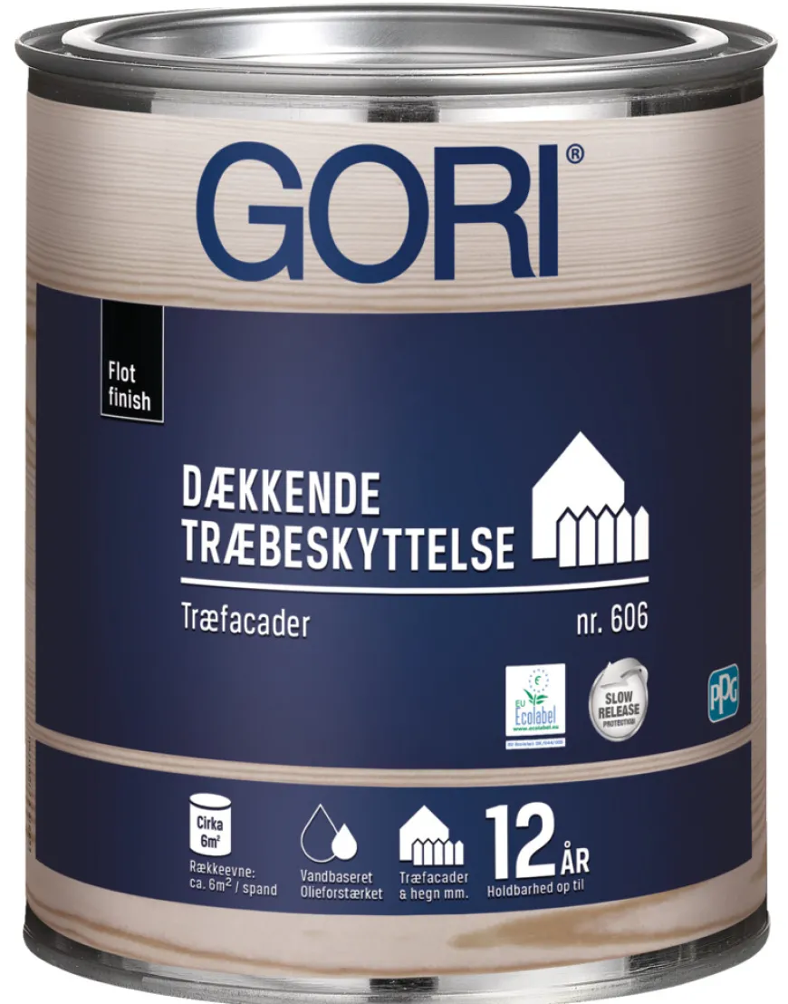 GORI 606 dækkende træbeskyttelse kulsort 0,75 liter